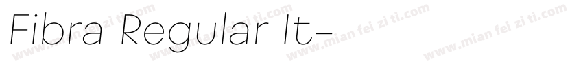 Fibra Regular It字体转换